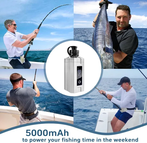Miniatura 7 de Super Mini batería de carrete de pesca eléctrica. último modelo con pantalla LED digital. Compatible con carretes eléctricos Daiwa y Shimano.
