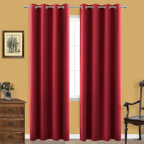 Miniatura 34 de Cortinas opacas de 72 pulgadas extra anchas para dormitorio, puerta corrediza de vidrio y patio, 2 paneles con ojales para oscurecer ventana grande