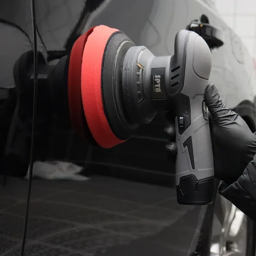 Miniatura 6 de SPTA - Pulidor inalámbrico para automóvil, pulidor con 2 baterías recargables de litio de 12 V, pulidora sin escobillas con velocidad variable