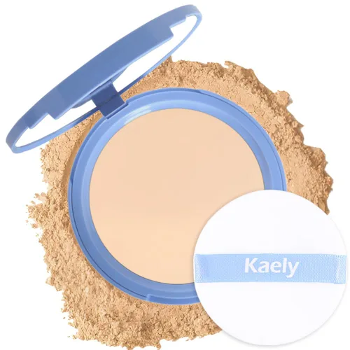 Miniatura 9 de Polvos compactos de control de aceite para el rostro de Kaely, polvo compacto mate de perfección, maquillaje de acabado duradero a prueba de agua