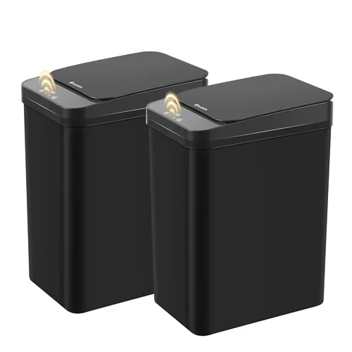 Miniatura 13 de FRESHLIX Cubo de basura para baño, 2.6 galones, con sensor de movimiento automático, sin contacto, impermeable, con tapa, cubo de basura pequeño
