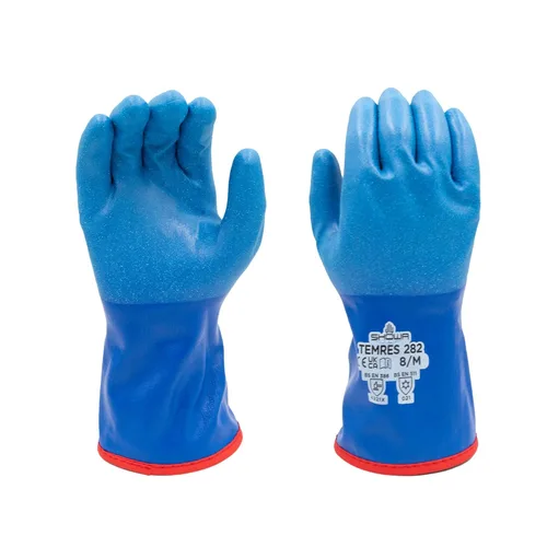 Miniatura 8 de SHOWA TEMRES 282 - Guantes de trabajo de invierno impermeables con aislamiento, revestimiento de poliuretano transpirable, forro polar térmico, alto