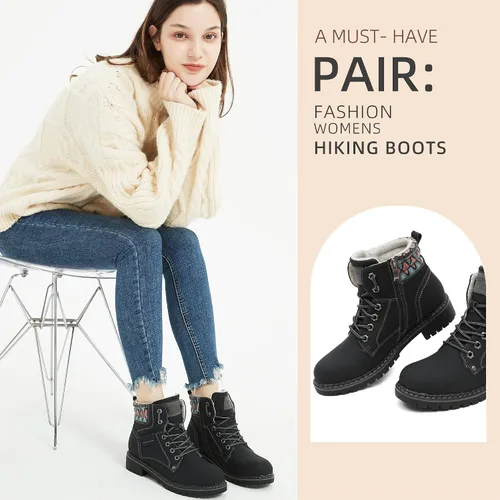 Miniatura 2 de Kkyc Botas de senderismo para mujer antideslizantes botas casuales.