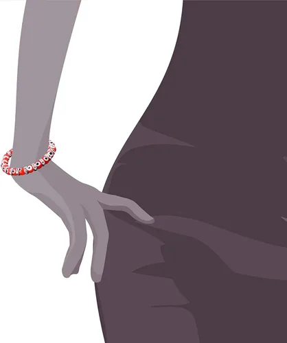 Miniatura 4 de Pulsera con cuentas de mal de ojo turco, con abalorio de vidrio veneciano con espaciadores rondelle