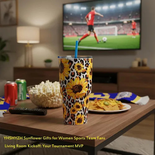 Miniatura 6 de Vaso aislado con tapa, tazas de café de viaje de acero inoxidable, regalos de girasol para mujeres, mamá, papá, taza para beber el día del juego