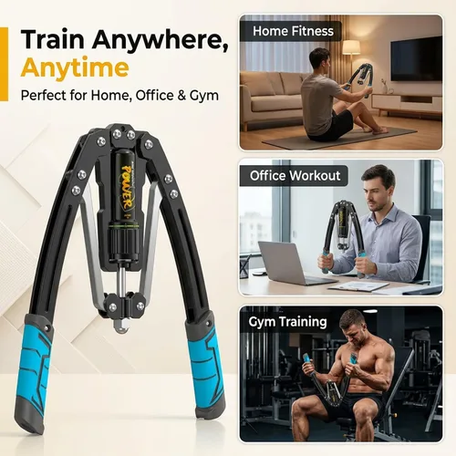 Miniatura 7 de Arm Exercise Equipment Chest Workout - Hydraulic Power Twister 10 Gears Adjustable 22-440lbs,Thick Steel Wear-Resistant, Non-Slip Handle PU Rubber