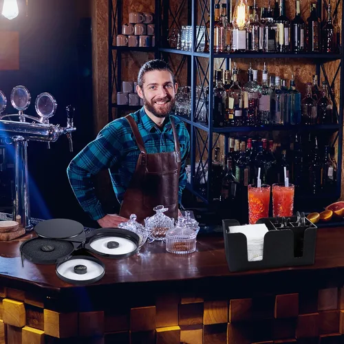 Miniatura 7 de Mifoci Barra de vidrio de 3 niveles, herramienta de barman para cocteles, Margarita, 12 piezas de acero inoxidable clásico vertedores de botellas