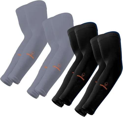 Miniatura 80 de ARMORAY - Mangas de brazo para hombres o mujeres; para cubrir tatuajes; de enfriamiento, para practicar deportes, básquetbol, golf, fútbol