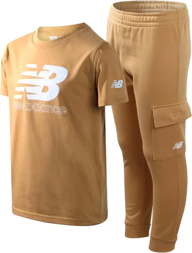 New Balance Conjunto deportivo deportivo de 2 piezas para niños de manga corta y pantalones deportivos (8-20)