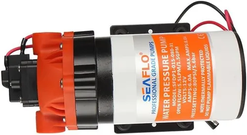 Miniatura 5 de SEAFLO Bomba de diafragma CC de 24 V, 1.8 GPM, 120 PSI, serie 31, bomba de agua autocebante de alta presión para caravanas, barcos, agricultura
