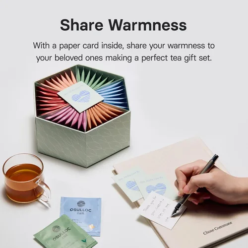 Miniatura 3 de OSULLOC Esencia de variación de té (42 unidades, 6 tipos x 7 ea), guía de regalos de Navidad, juego de regalo de té premium, tarjeta especial