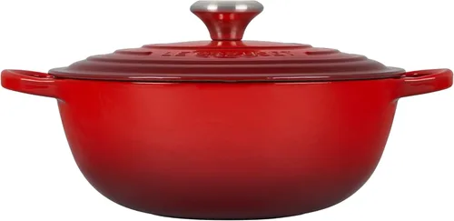 Miniatura 4 de Le Creuset Signature - Horno de chef de hierro fundido, 7.5 cuartos de galón, color cereza Cerise