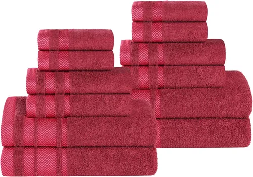 Miniatura 47 de Superior Juego de toallas de algodón de 9 piezas, toallas absorbentes suaves de felpa, artículos esenciales de baño, ducha, lujo, esponjosas