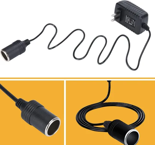 Miniatura 9 de Convertidor de CA a CC de 12 V 24 W, enchufe para encendedor de cigarrillos de automóvil, 100-240V a 12V 2A AC/DC adaptador de alimentación
