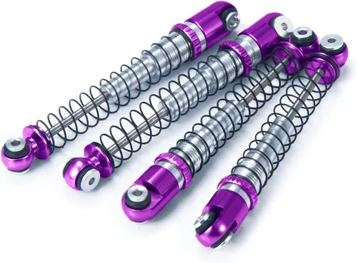 Miniatura 7 de MORLORDY Aleación de aluminio 4 piezas RC Shock 1.890 in amortiguadores ajustables amortiguadores para choques SCX24 1.890 in actualizaciones 1/24