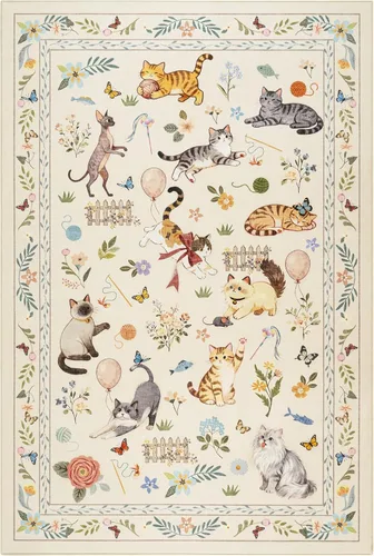 Miniatura 2 de Unirea Alfombra pequeña lavable beige de 2 x 3 para puerta de entrada interior, antideslizante, alfombra de entrada de animales suave para cocina