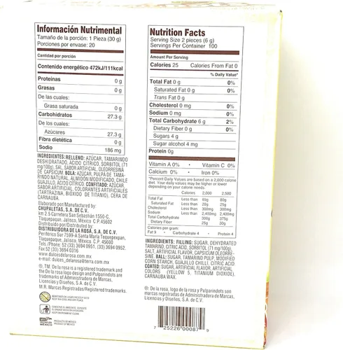 Miniatura 5 de PulparinDots Sabor Tamarindo Extra Caliente 20 Piezas