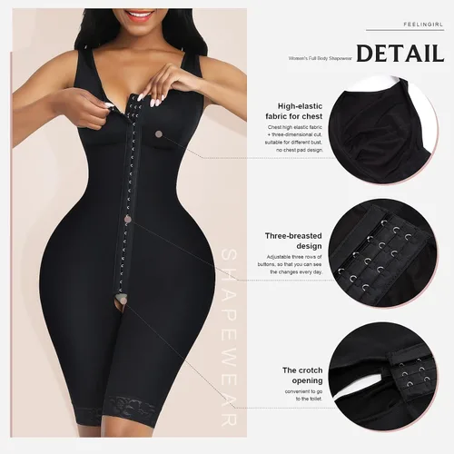 Miniatura 4 de FeelinGirl Faja moldeadora para mujer, control de abdomen, cuerpo completo, moldeador de glúteos, adelgazante de muslo, para mujer, vida diaria