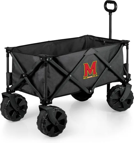 Miniatura 50 de PICNIC TIME NCAA Adventure Wagon Elite - Carro de playa plegable todo terreno con ruedas grandes, tapa superior de mesa y forro suave para enfriar