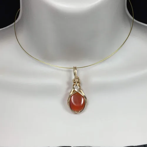 Miniatura 25 de Colgante de cristal de cuarzo rosa de 14 quilates, calidad AAA relleno de oro, varita de corazón, reiki Energy Romance, con elegante caja de regalo