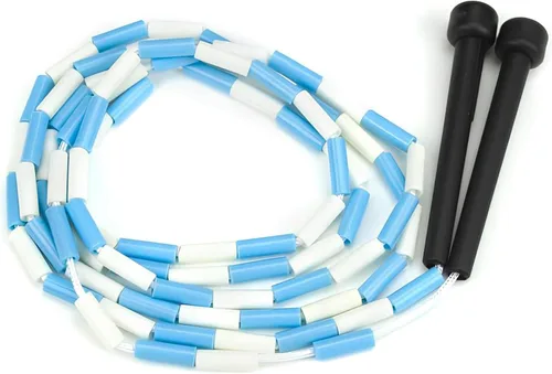 K-Roo Sports Jump Rope con segmentación de cuentas de plástico Azul/Blanco
