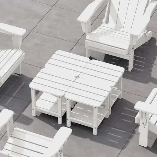 Miniatura 20 de SERWALL Mesa Adirondack de exterior - Mesa auxiliar gris