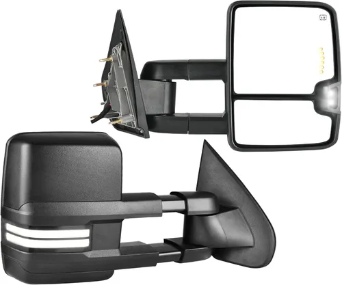 Miniatura 15 de YITAMOTOR Espejo de Remolque Compatible con 2014 2015 2016 2017 2018 Silverado 1500 2500 3500 Avalanche Tahoe Suburban, GMC Sierra Yukon, Telescopio