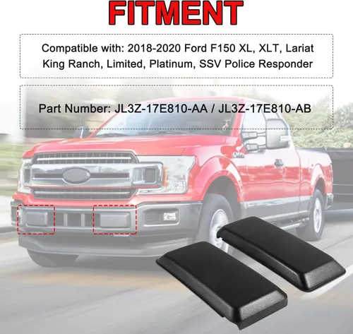 Miniatura 2 de 2 protectores de parachoques delantero F150 compatibles con Ford F-150 2018 2019 2020 Reemplazo # JL3Z17E810AB para el lado delantero izquierdo
