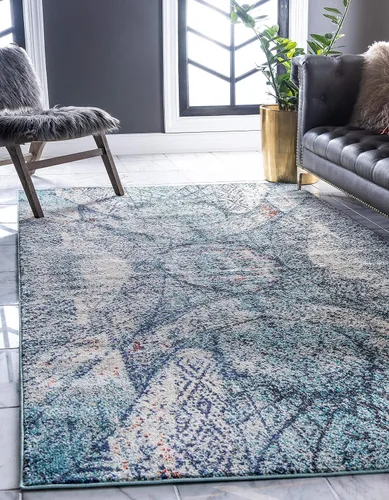 Miniatura 2 de Unique Loom Vita Collection - Alfombra vintage saturada, moderna y sobreteñida, inspirada en el mundo, 2 pies 2 pulgadas x 3 pies 0 pulgadas