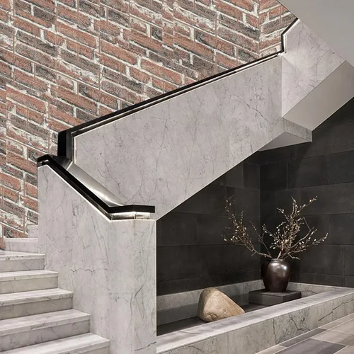 Miniatura 8 de Paneles de pared 3D para despegar y pegar en piedra roja y blanca, 10 piezas de papel tapiz 3D de piedra de espuma XPE, paneles de pared de ladrillo