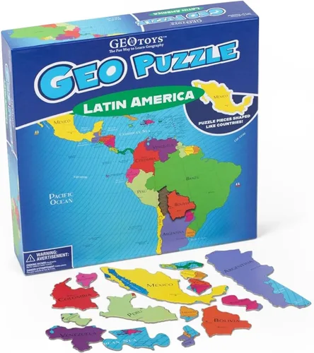Miniatura 9 de GeoToys GeoPuzzle, juego de 6 rompecabezas de campo, juego de geografía y mapas, juegos educativos y actividades de aprendizaje para niños, regalos