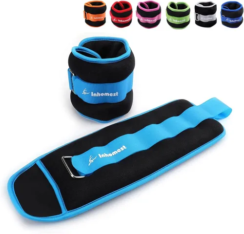Miniatura 8 de Pesas de tobillo, 0.5/1/1.5/2/3/4/5 libras, 1 par de pesas para muñeca, brazo, pierna para mujeres, hombres, niños, para entrenamiento de fuerza