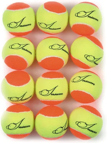Miniatura 7 de insum Pelotas de tenis para niños jóvenes de fieltro para adolescentes principiantes, rojo, naranja, verde, 25%, 50%, 75% velocidad más lenta Baja