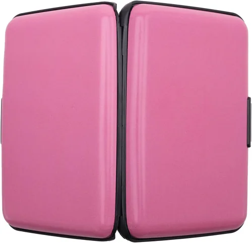 Miniatura 39 de Tarjetero de aluminio con bloqueo RFID para hombres y mujeres, elegante cartera de viaje con 7 ranuras, la mejor protección contra escaneos