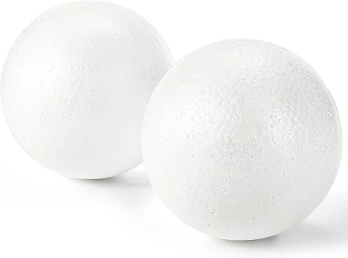 Miniatura 3 de Lyellfe Paquete de 6 bolas de espuma para manualidades, bolas redondas de espuma de poliestireno de 6 pulgadas para proyectos de arte de bricolaje