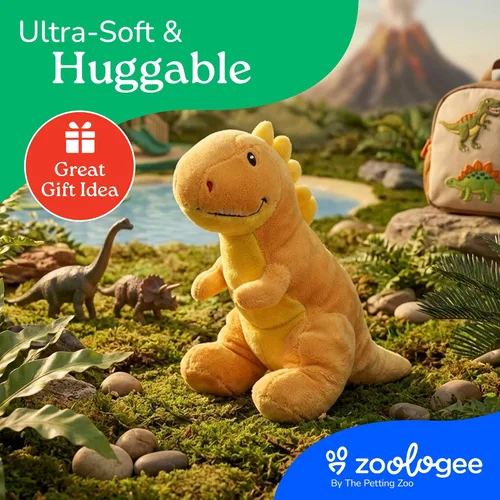Miniatura 9 de The Petting Zoo ZOOLOGEE T-Rex - Peluche de dinosaurio T-Rex de 11 pulgadas