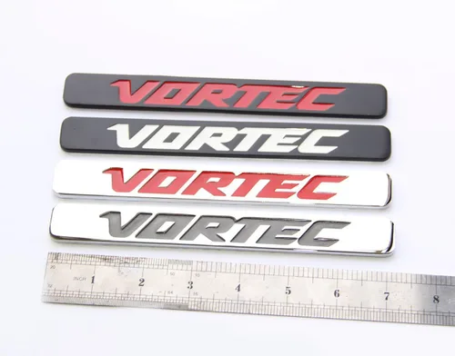 Miniatura 3 de Yoaoo 2 paquetes de emblemas Vortec OEM negros y rojos 3D compatibles con camioneta Silverado Sierra 2500Hd Liter Badge