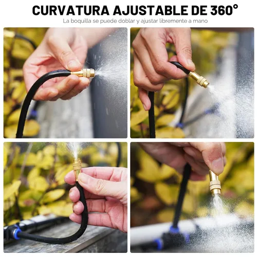 Miniatura 3 de Thiswing Sistema de riego por goteo ajustable de 360° - Sistema automático de riego de jardín de 50 pies con 16 boquillas y temporizador de agua