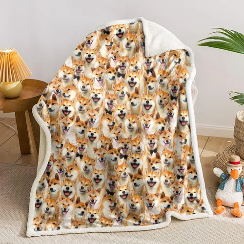 Miniatura 9 de AILONEN Pink Capybara Throw 47"x31" Fleece Sherpa Blanket, Lemon Ice Cream Cartoon Print Printed Throw Blanket, Sweet Room Theme