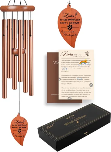 Miniatura 18 de VENBEEL Regalos conmemorativos para perros, campanillas de viento conmemorativas para mascotas de 28", regalo de condolencias por pérdida de perro