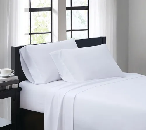 TRULY SOFT Everyday - Juego de sábanas de poliéster blanco de 3 piezas, tamaño individual, color sólido, ropa de cama para adultos, certificado