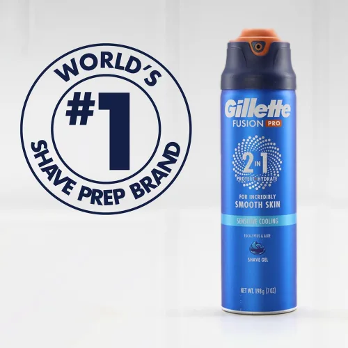 Miniatura 9 de Gillette PRO Gel de afeitado para hombres refresca para calmar la piel e hidrata el cabello facial, 7 onzas, gel de afeitado sensible ProGlide 2 en 1