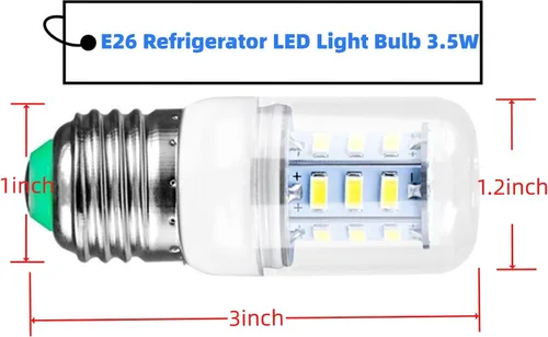 Miniatura 3 de Paquete de 2 bombillas LED de refrigerador 5304511738 de 3.5 W para Frigidaire Kenmore Kei D34l refrigerador, iluminación LED de repuesto KEID34L