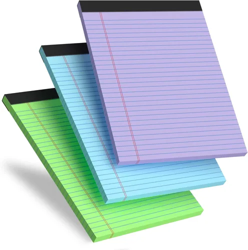 Miniatura 22 de Blocs de Notas de Color 5x8, Paquete de 48 Blocs Legales Pequeños Rosa 5x8, Blocs de Notas Legales Pequeños con Rayas Universitarias Fácil