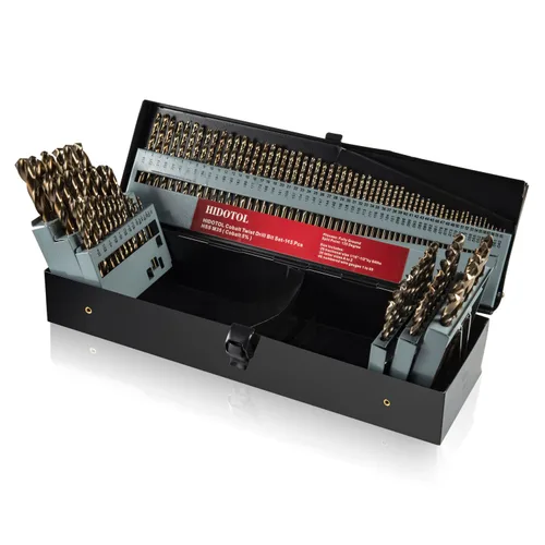 Miniatura 11 de HIDOTOL Juego de brocas de cobalto, 15 unidades + 6 piezas gratis, brocas M35 de alta velocidad para metal endurecido, acero inoxidable, hierro