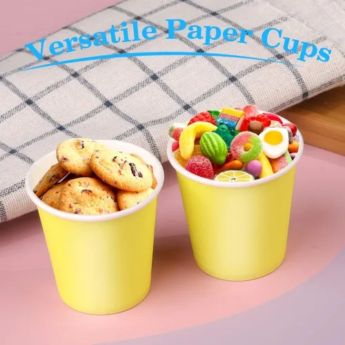 Miniatura 4 de Paquete de 50 vasos de papel desechables de 3 onzas, vasos de papel para baño de café, tazas pequeñas para aperitivos, baño, expreso, perfecto