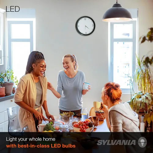 Miniatura 4 de Sylvania Bombilla LED, equivalente a 60 W A19, eficiente 8.5 W, base media, acabado esmerilado, 800 lúmenes, blanco suave, paquete de 2 (73886)