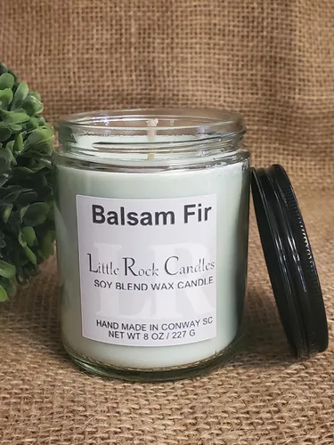 Miniatura 2 de Balsam Fir - Vela altamente perfumada, cera de mezcla de soja, sin humo, con aceites esenciales, 8 onzas, no tóxica, mecha ecológica, larga duración