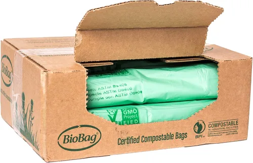 Miniatura 11 de BioBag (USA) La bolsa compostable original, 48 galones, 80 unidades, 100% bolsas de basura compostables certificadas para desechos de alimentos