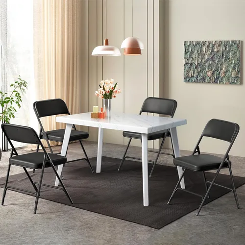 Miniatura 6 de VINGLI Sillas plegables acolchadas con cojín de asiento grueso, portátiles, duraderas y extra cómodas, sillas plegables para eventos en interiores